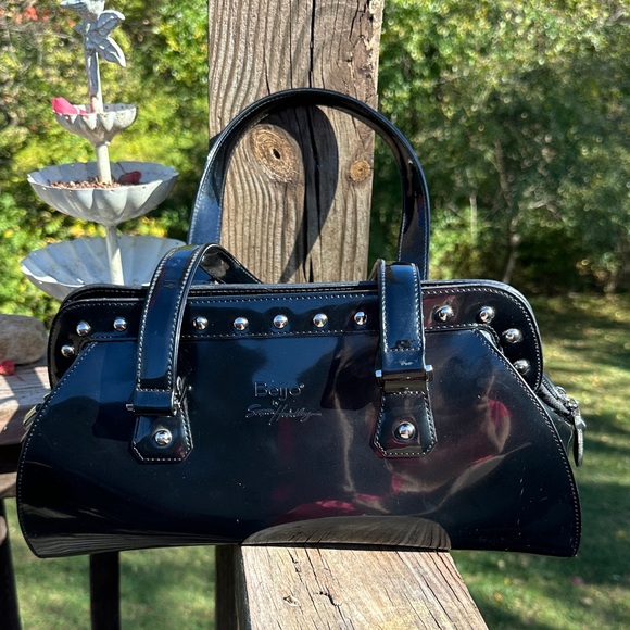 Beijo Handbags - Beijo Glossy Black Satchel